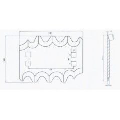 Futtermischwagenmesser links - FM19116