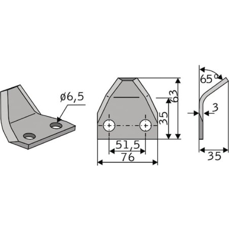 Futtermischwagenmesser - FM01138