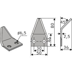 Feeder wagon knife - FM12184