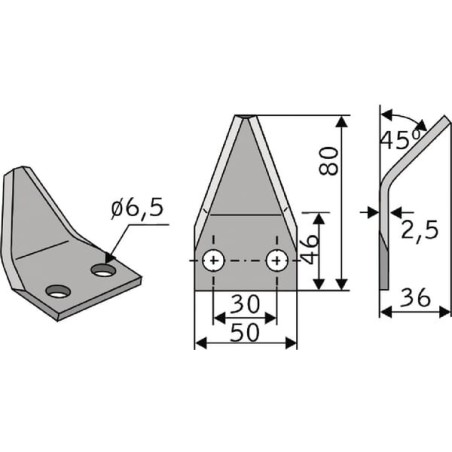 Futtermischwagenmesser Luclar - FM12184