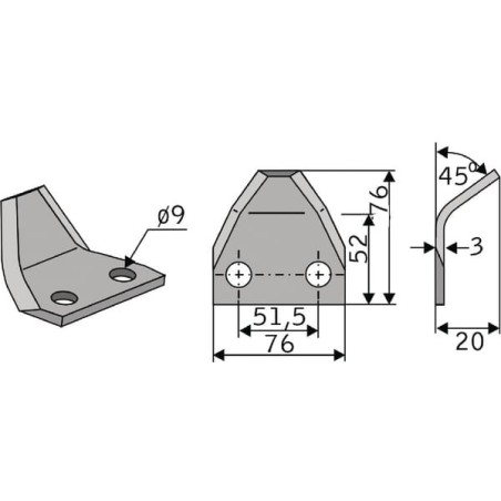 Plain Cranked Tip Sect. - FM13145