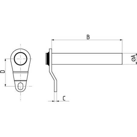 Pin 20x70mm Kramp - FLP20070