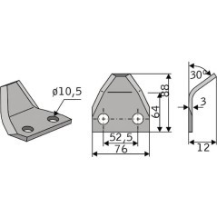 Futtermischwagenmesser Universal - FM28185