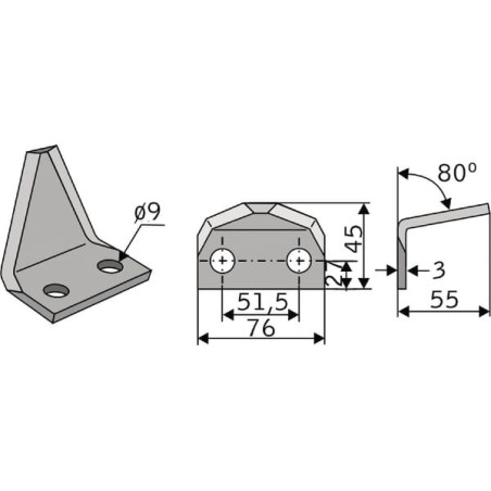 Futtermischwagenmesser Marmix - FM13166