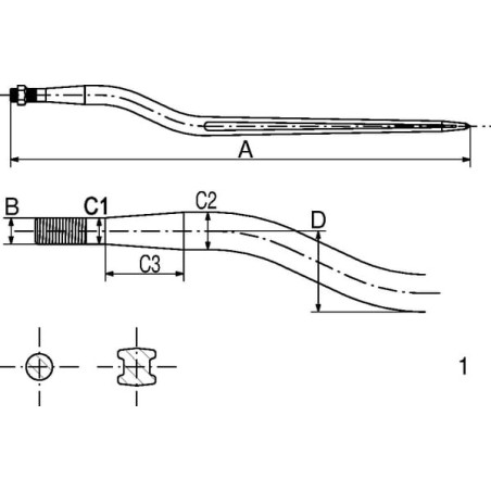 Silozinken M20x820mm - FT15
