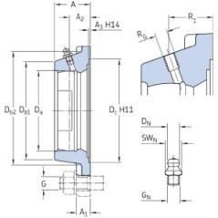FYJ505 SKF, Gehäuseteile 