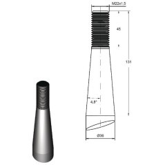 Silozinken M22 x 815mm - FT33