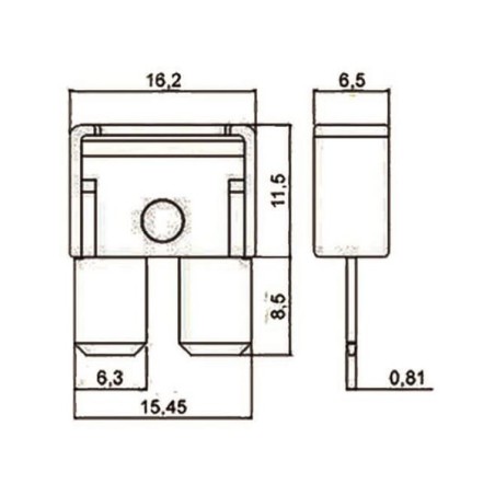 Maxioto compact blade fuse 25A, white x5 - FS725MC
