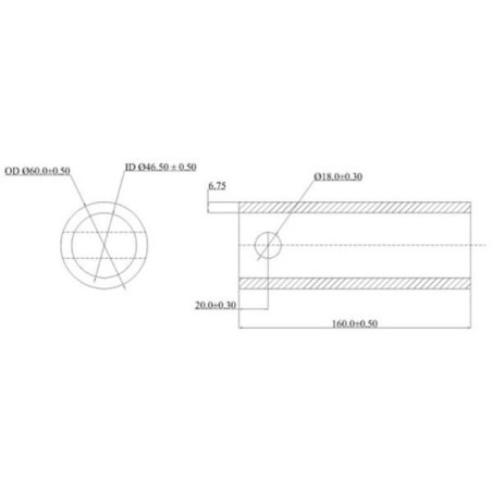 Tuleja zęba ładowacza d45 - FT9067