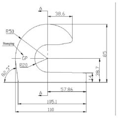 Profiled Hook 40mm for M40 Pin - FT2015