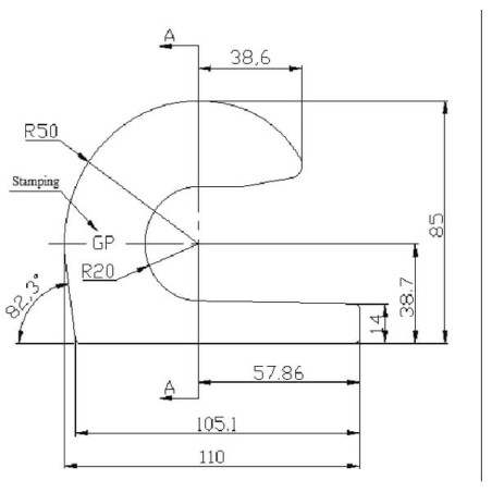 Haken schwer lose 40mm - FT2015
