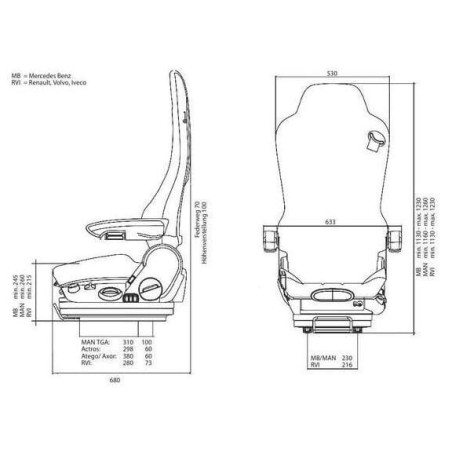 Sitz Kingman HP MB Actros MPII - G1141883