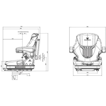 Sitz Primo L 12V Stoff - G1564039