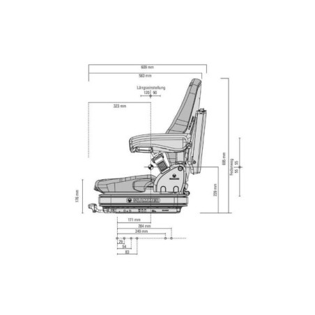 Sitz Primo XXL 12V Niederfrequenz, Stoff - G1564036