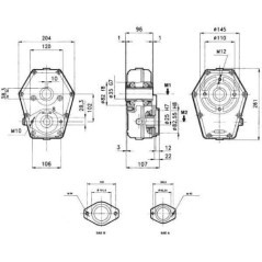 GBR30ST429 Borelli, Getriebe für Orbitmotoren 