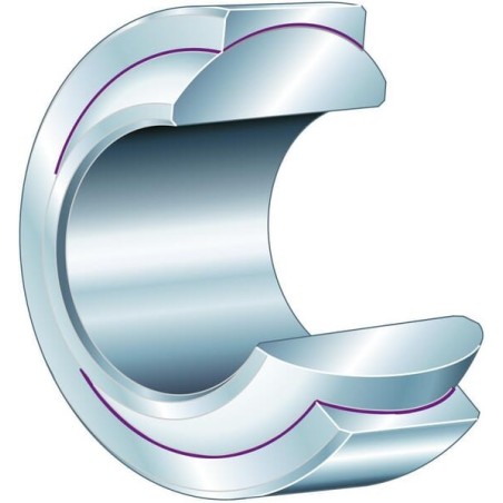Radial spherical plain bearing 15x30x16/10mm - GE15FWINA