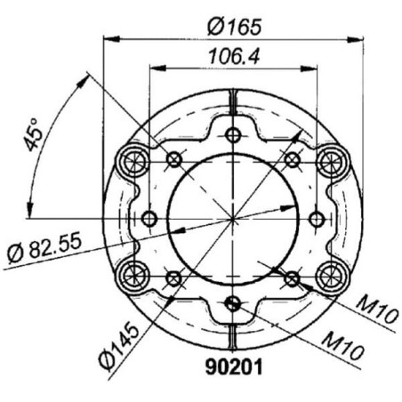 Attachment flange SAE-A for GBU - GBU359DSA