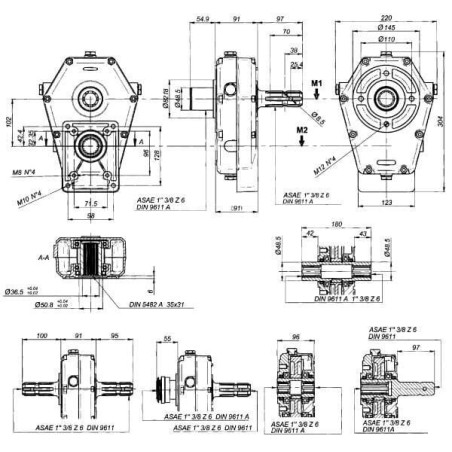 Gearbox 1 2 - GBF30ST620