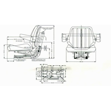 Sitz MSG44 / 1HBA, PVC, Grammer - G775000