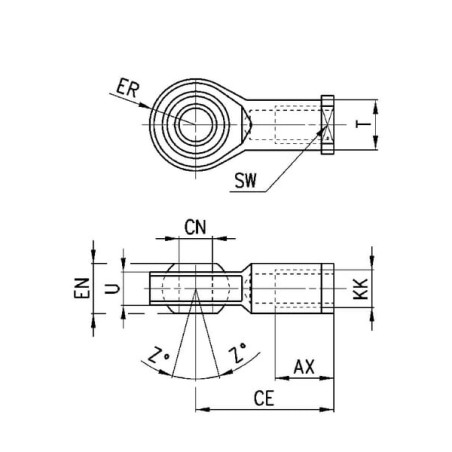 Zawias - GA1216