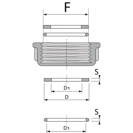 Flat seal 33X45X3 EPDM - G40004
