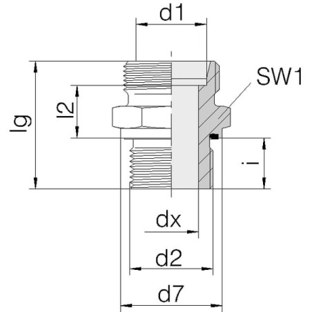 Coupling 18L M18 - GES18LM18WD