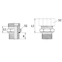Coupling 12L M16 - GEV12LM16WD
