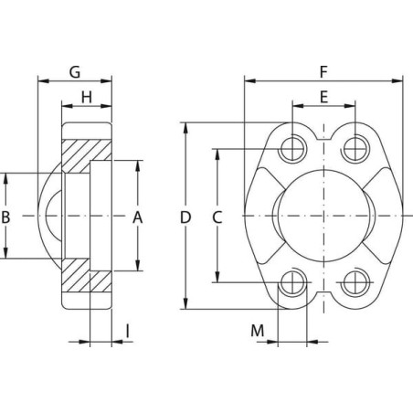 Flange half SAE 6000 3/4 - GFSI612M