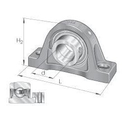 Bearing housing without insert - GGASE10
