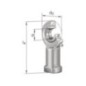 Rod head, left-hand thread - GIL20DO2RSINA