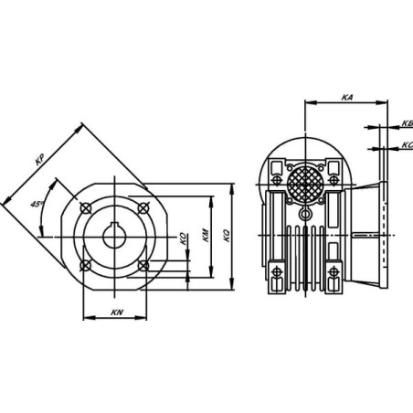 Output flange type FL GMR 040 - GMR9040FL