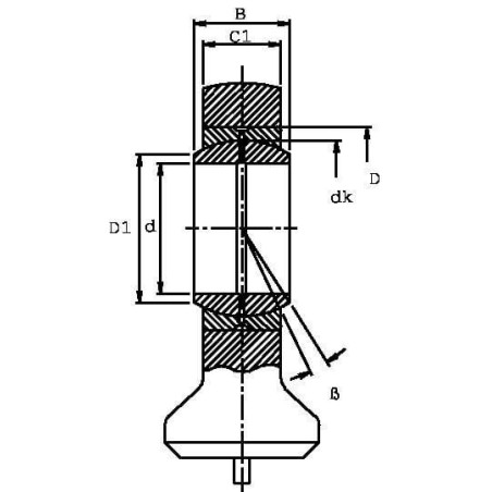 Rod end with welding face - GK50DO