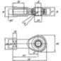 Głowica przegubu M12 - GSM12