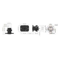 USB-CUSB-A socket 12/24V flush mount - GSM052