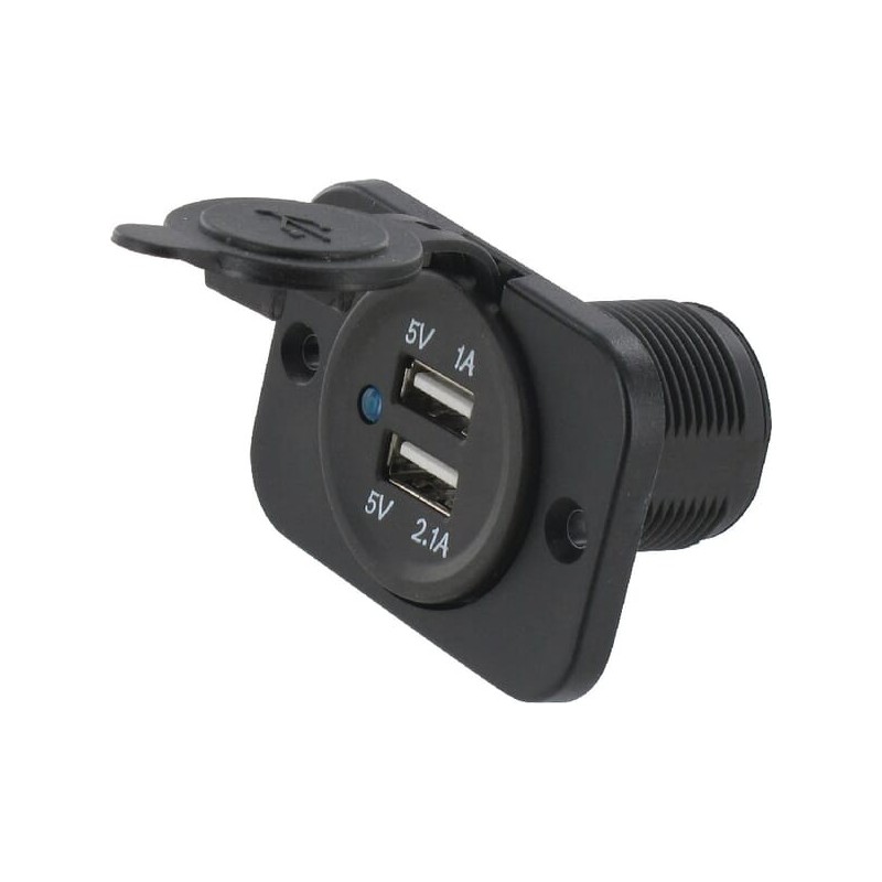 USB socket 12/24V flush mount - GSM047 USB socket 12/24V flush mount - GSM047