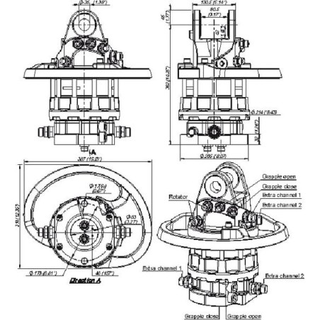 Rotator 100kN Flange 6x17mm - GRS10