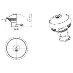 Rain cap 64 mm Donaldson - H001378