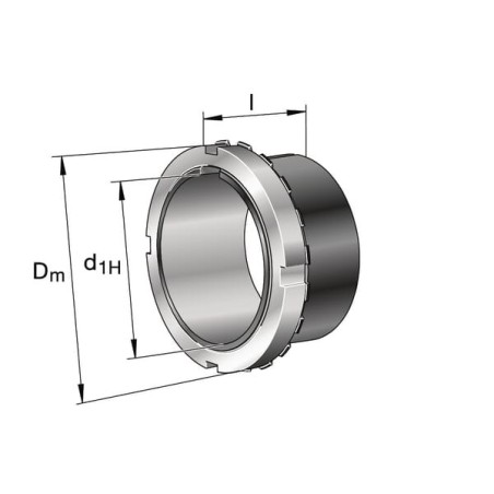 Spannbuchse mit Mutter 60x92x68mm - H2314
