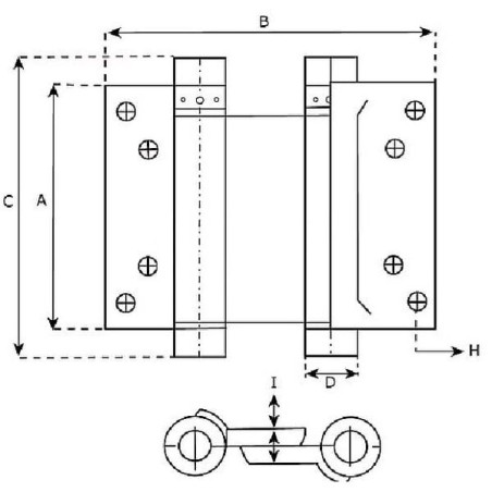 Bommer hinge 18-25mm ZP - HB75118