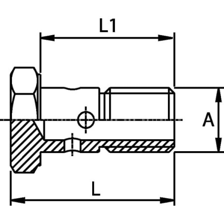 Śruba przelewu 3/8 BSP - HBB06