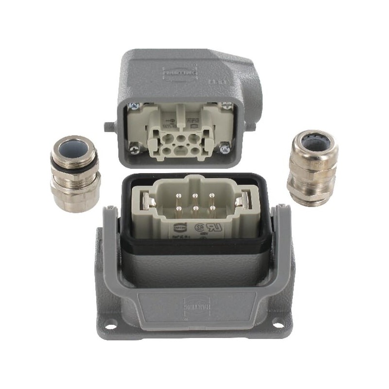 Complete connection set 6 pole surface mounted - HANKIT06BS Complete connection set 6 pole surface mounted - HANKIT06BS