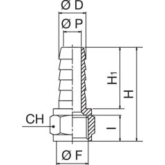 Złączka do węża 6mm x 1/4 cali - HCFP614