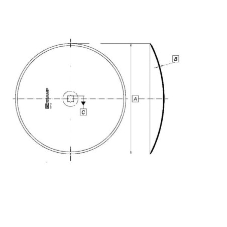 Harrow disc plain 350x3 - HD350030
