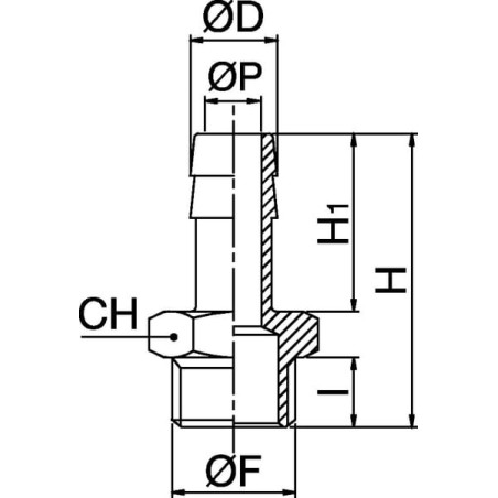 Złączka do węża 6mm x 3/8 cali - HCMP638