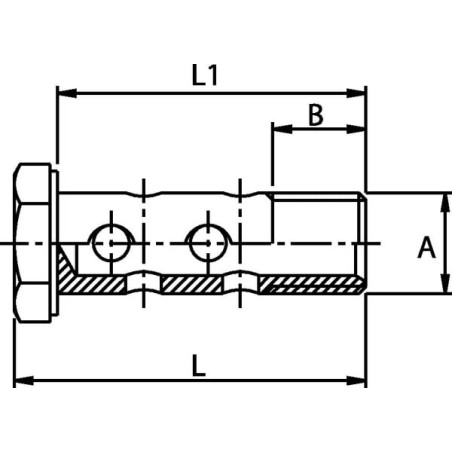 Hohlschraube M14 doppelt - HBM14D
