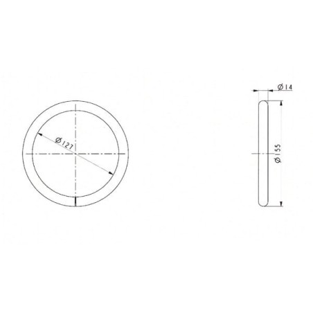 Weld ring 14x136 mm - HC37