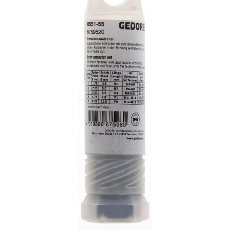 Screw extractor set M3-M18 5pc - HG855155