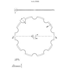 Harrow disc flat, 520x6 - HD520631