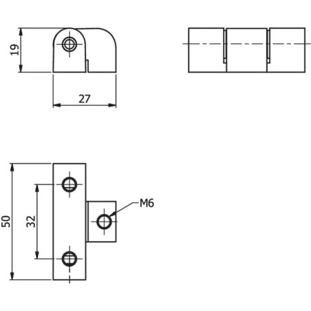 Type 3 flat hinge zinc alloy - HS491875