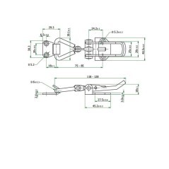 Adjustable hook lock 118-128 type 3 - HS491976